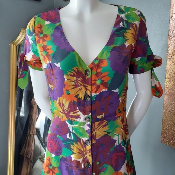 Zara TRF Floral Mini Dress - Picture 3 of 14